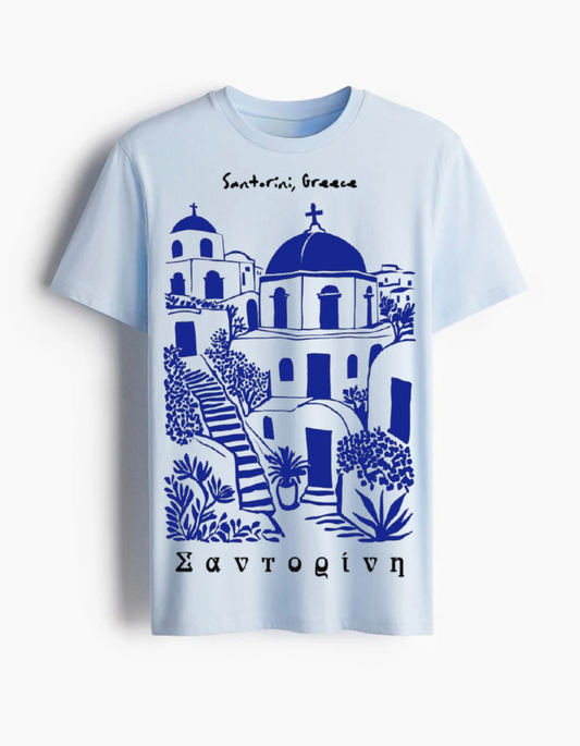 Santorini Greece Tee